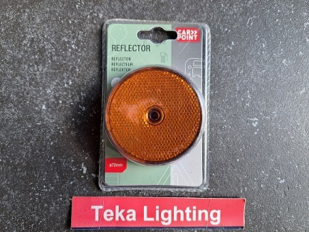 Carpoint Reflector set Oranje Rond 70mm